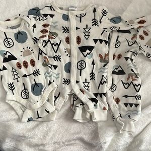 two sleepers and one onesie